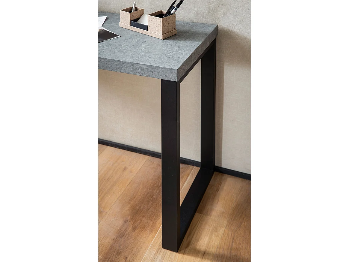 Table Console Aspect Béton 120 cm Table d'ordinateur Table du Couloir