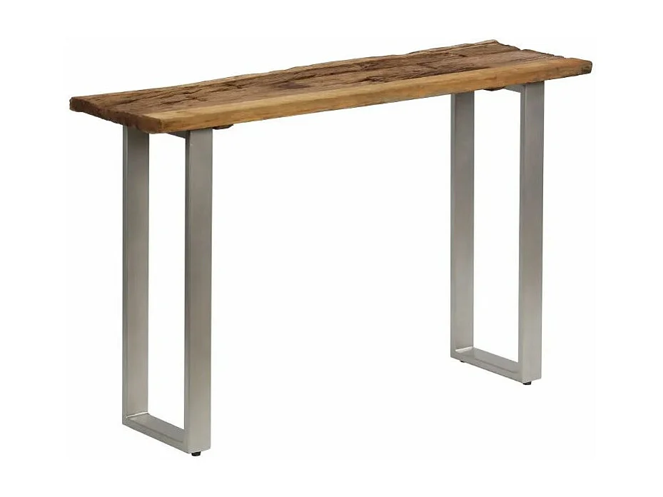 Console bois de traverses recyclé et pieds métal gris Mousty