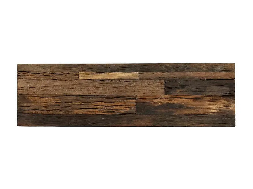 Console bois de traverses recyclé et pieds métal gris Mousty