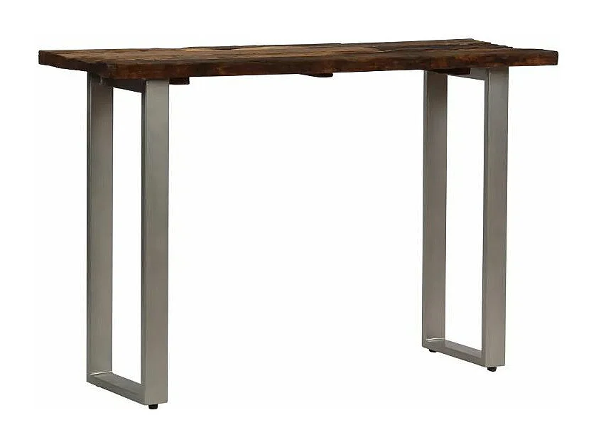 Console bois de traverses recyclé et pieds métal gris Mousty