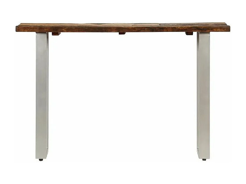 Console bois de traverses recyclé et pieds métal gris Mousty