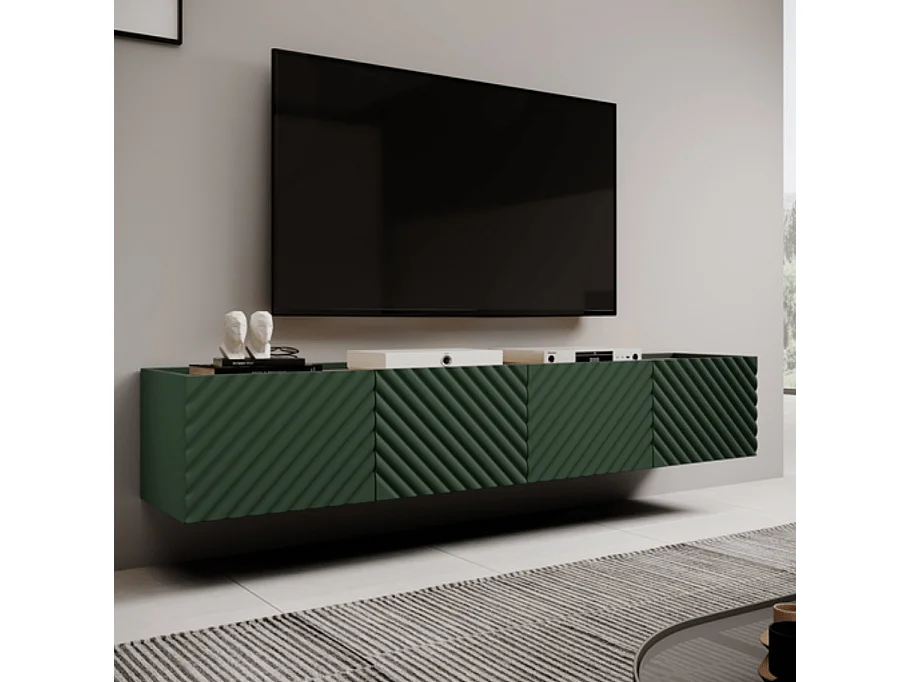 Mueble TV 4 puertas verde 200cm Emile