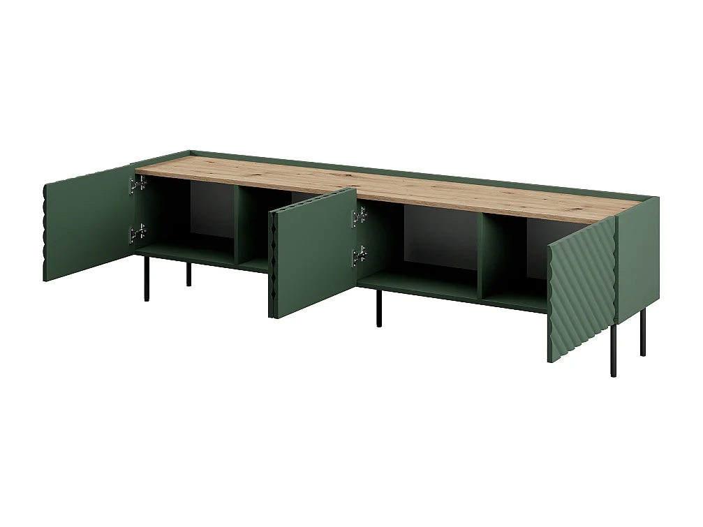 Mueble TV 4 puertas verde 200cm Emile