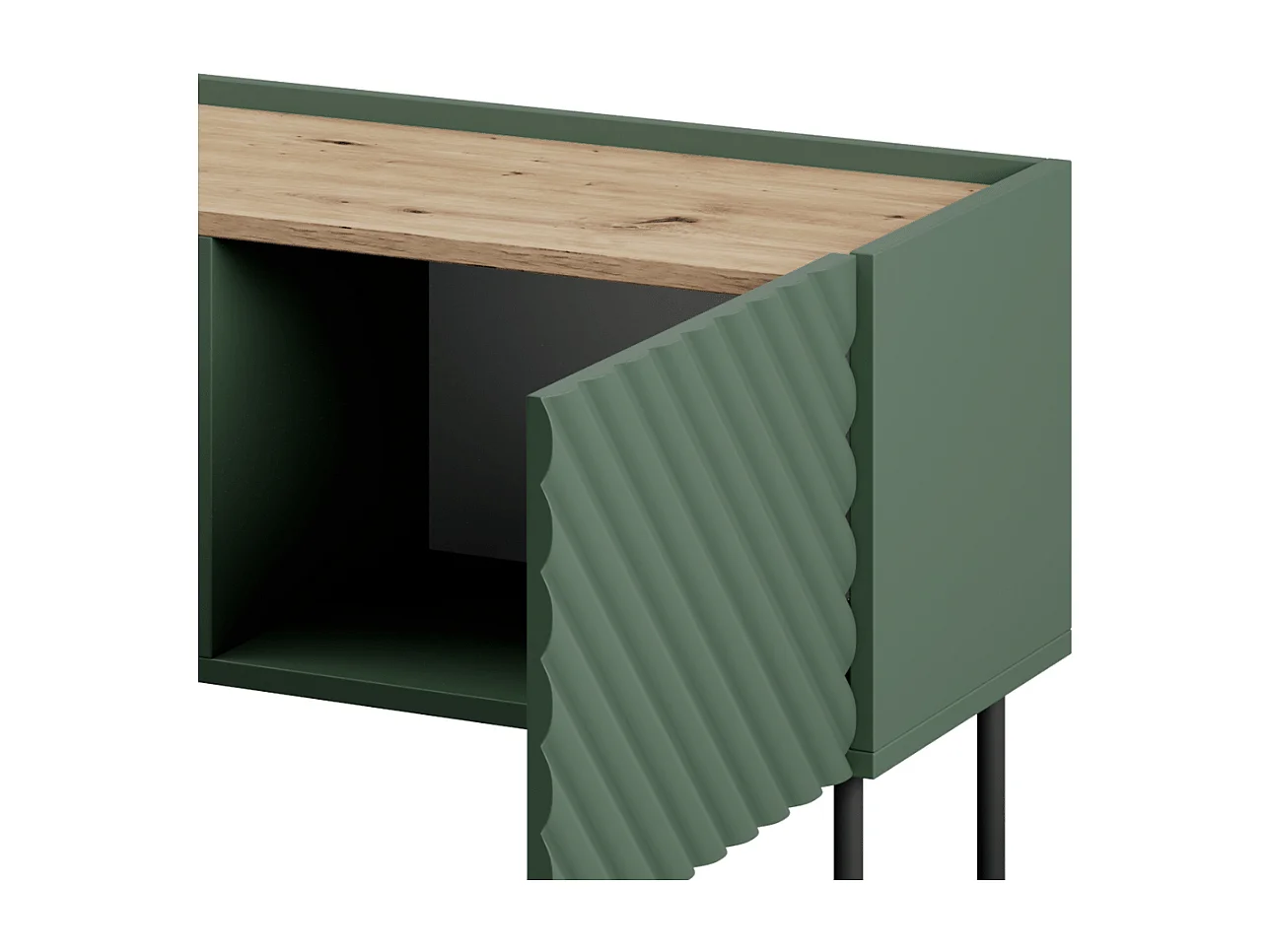 Meuble Tv vert 4 portes 200cm Emile