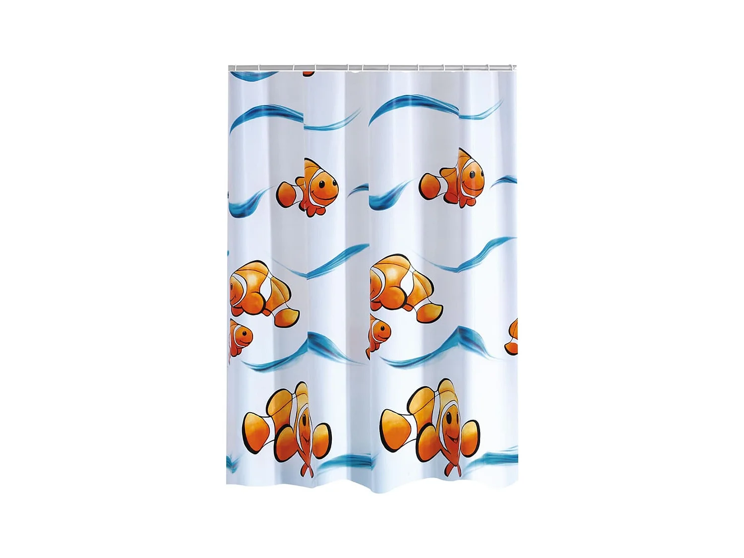 RIDDER Cortina de ducha Clown vinilo 180x200 cm Blanco