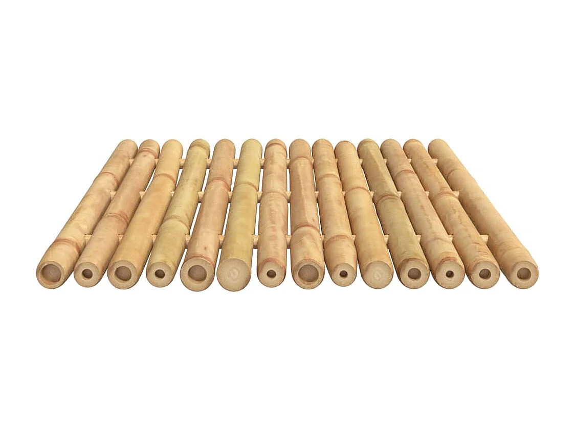 vidaXL Alfombrillas de baño 2 unidades bambú 50x35 cm Marrón