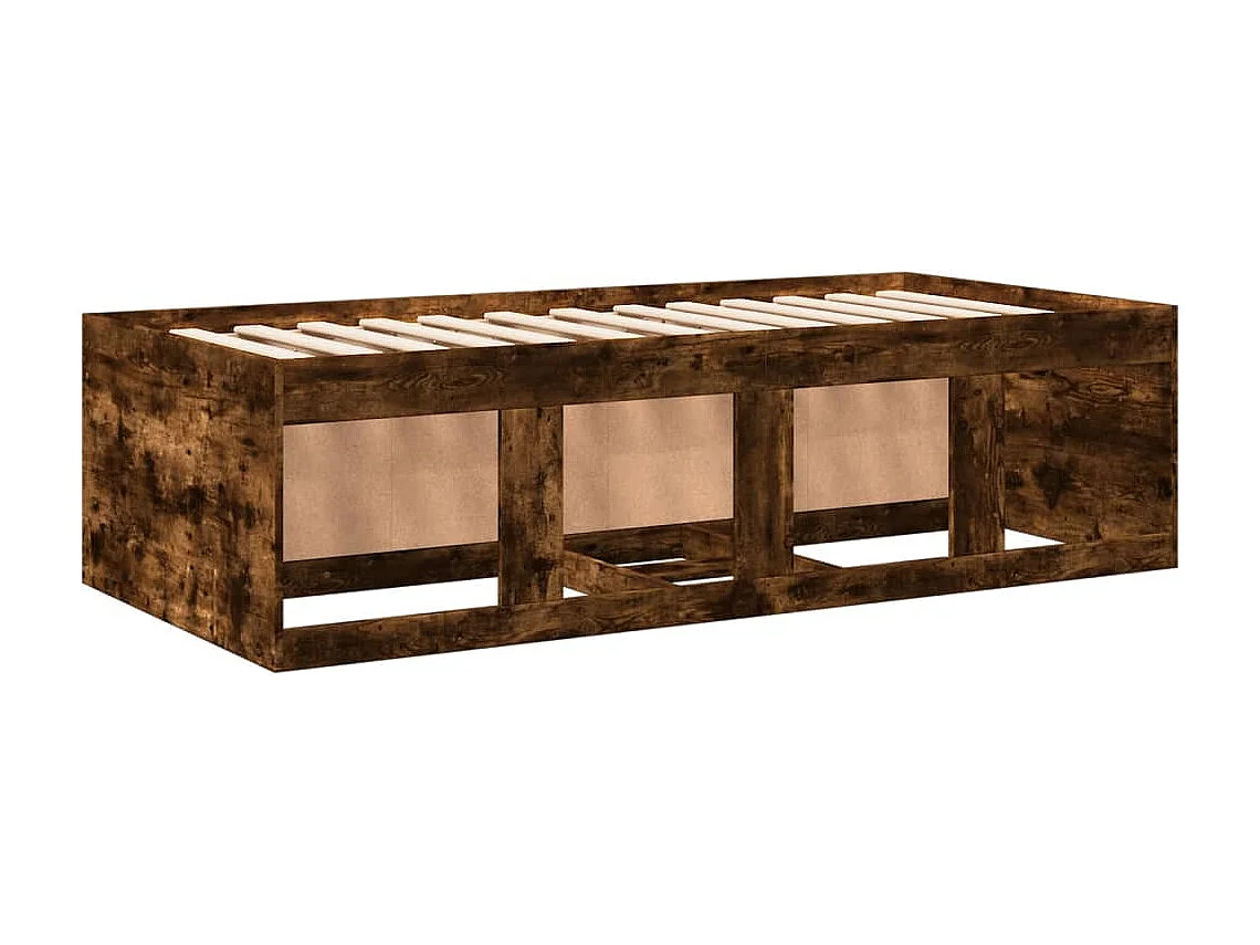 Lit de jour avec tiroirs sans matelas chêne fumé 100x200 cm