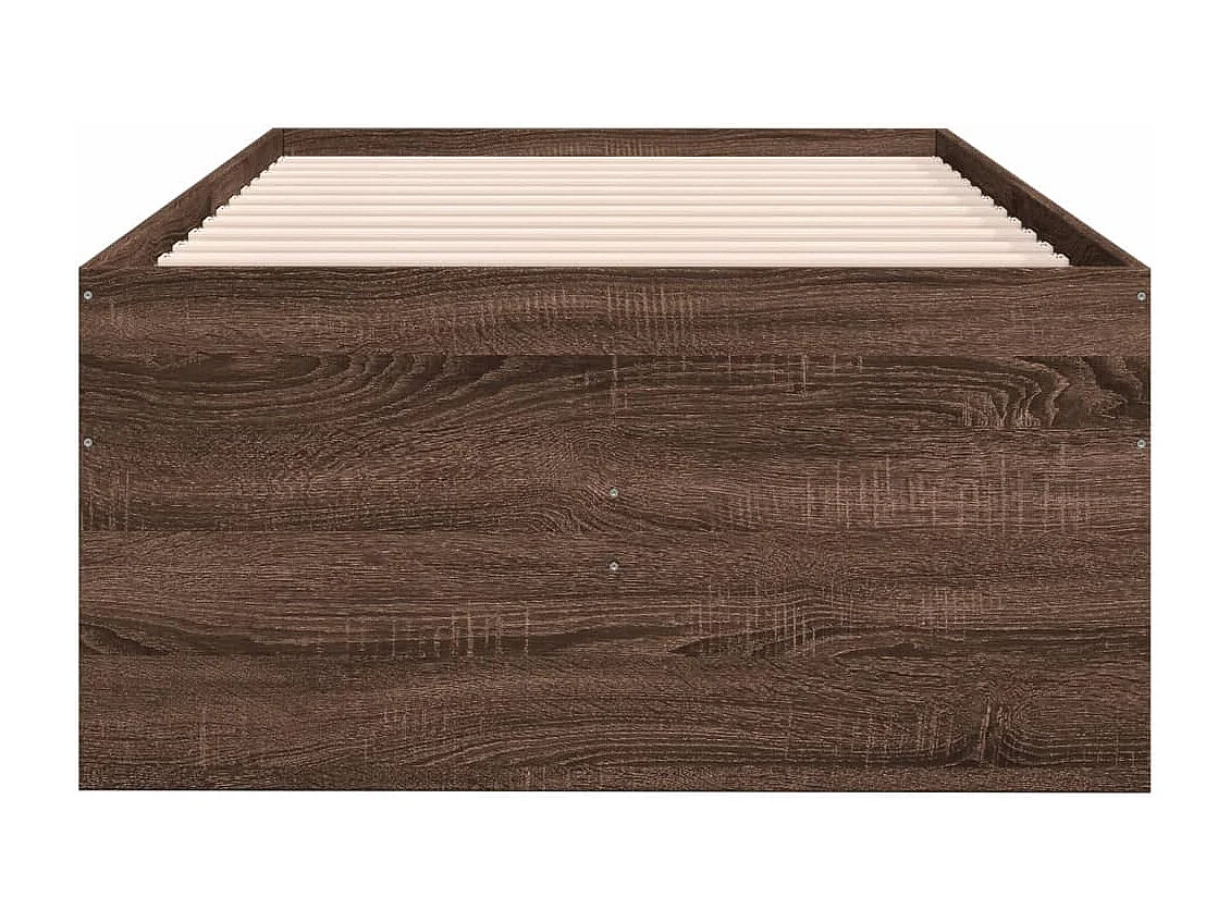 Sofá-cama com gavetas sem colchão 75x190 cm carvalho castanho