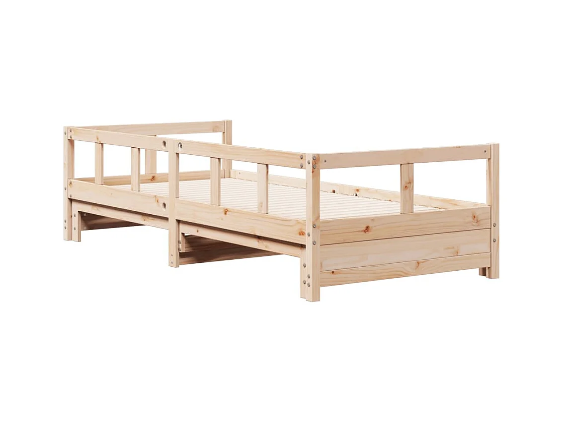 Dormeuse senza Materasso 80x200 cm in Legno Massello di Pino