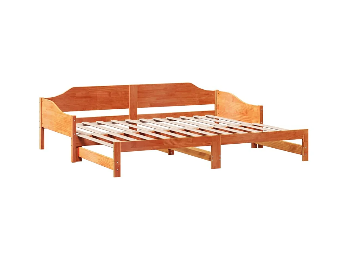 Lit de jour et lit gigogne sans matelas 90x200 cm bois massif