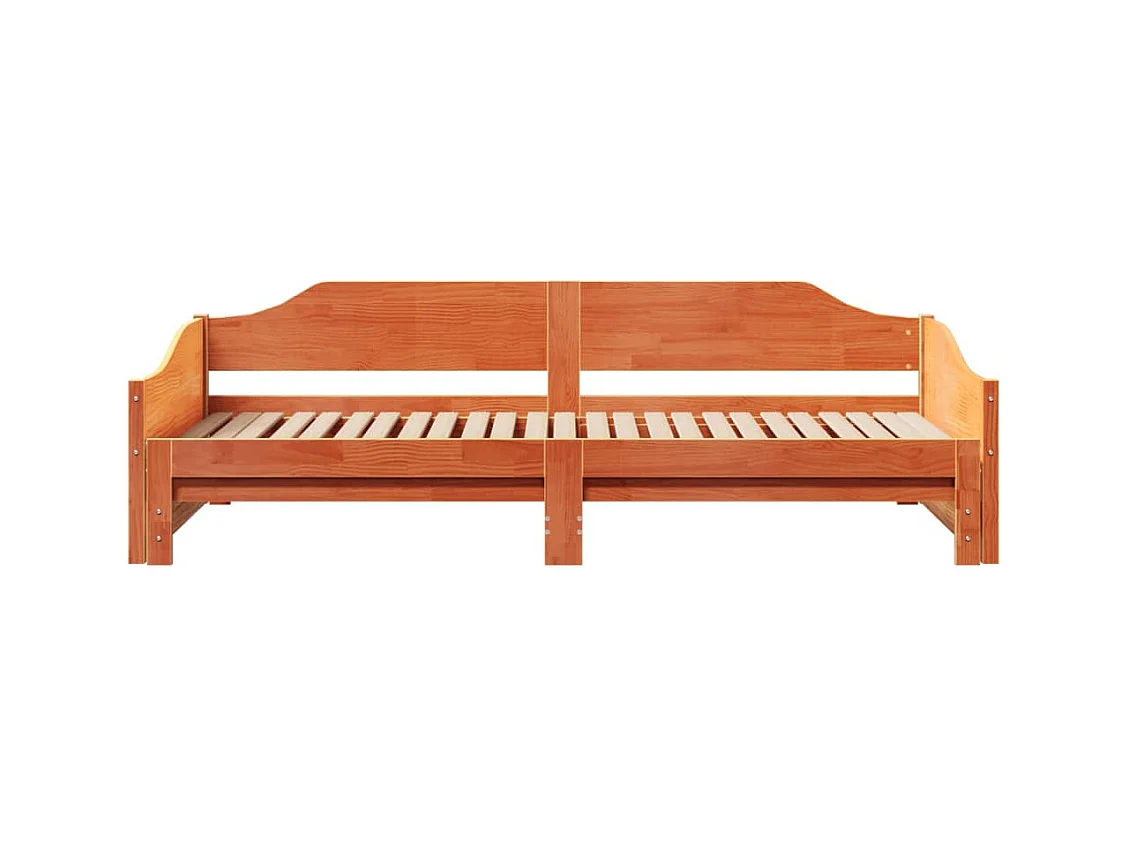 Lit de jour et lit gigogne sans matelas 90x200 cm bois massif