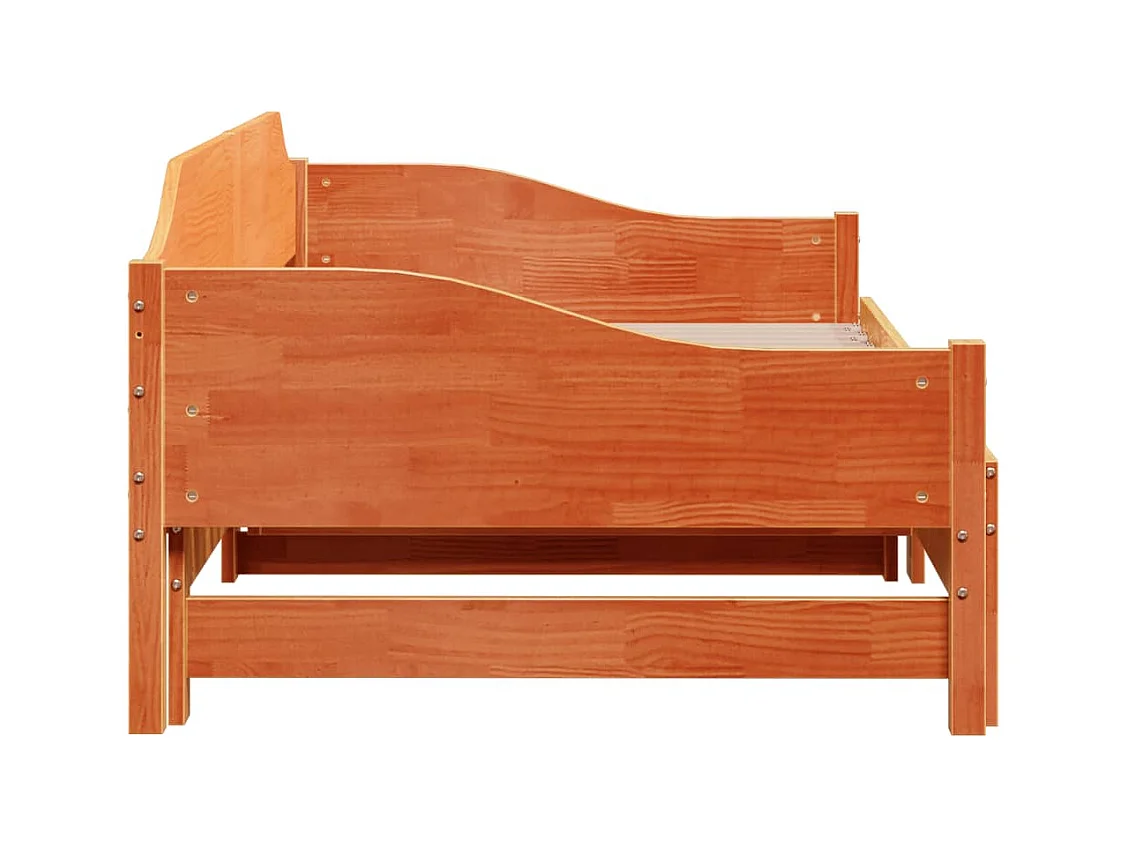 Lit de jour et lit gigogne sans matelas 90x200 cm bois massif
