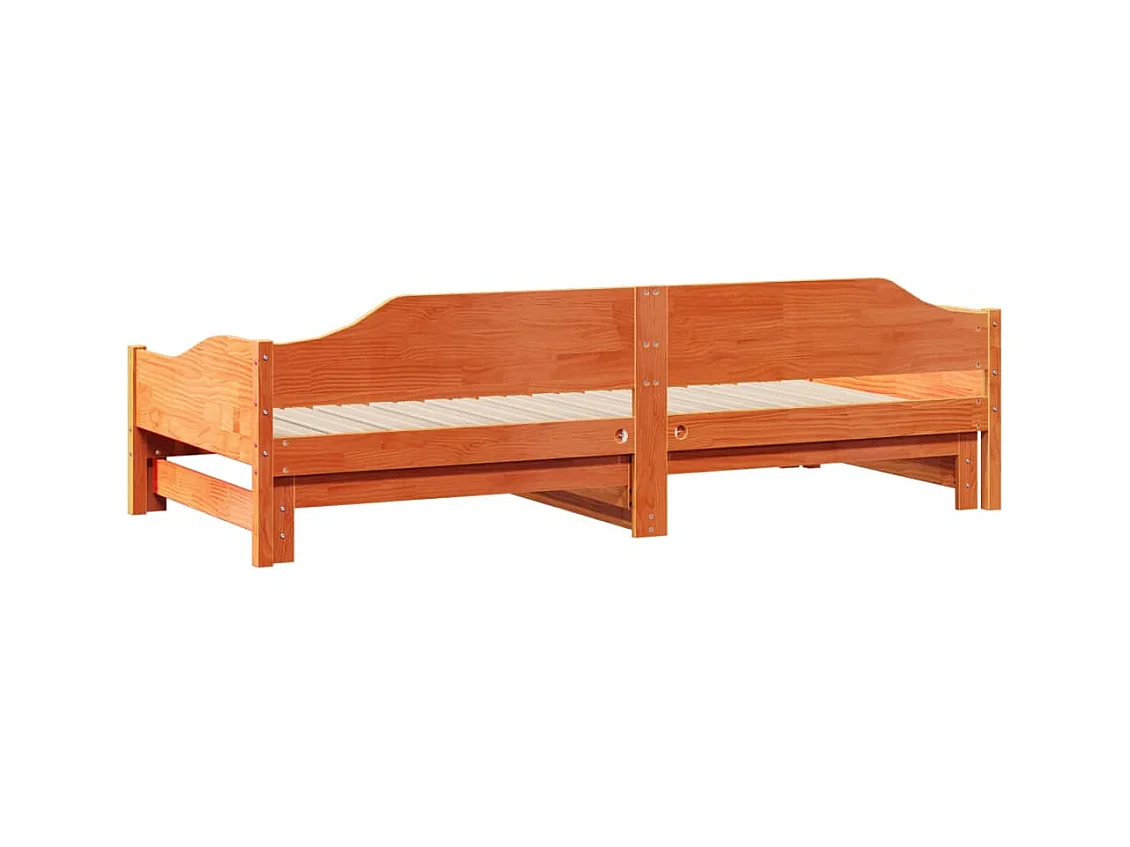 Lit de jour et lit gigogne sans matelas 90x200 cm bois massif