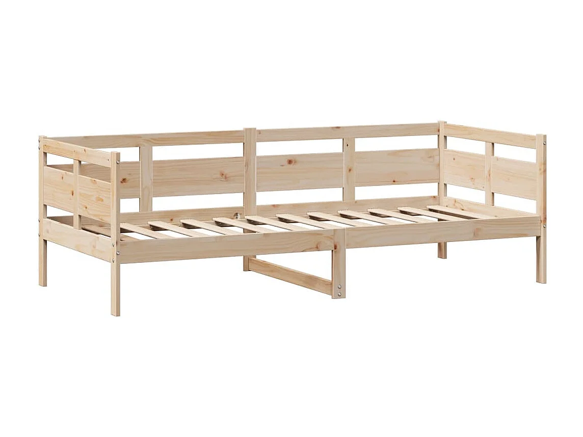 Sofá-cama com gavetas 90x200 cm madeira de pinho maciça