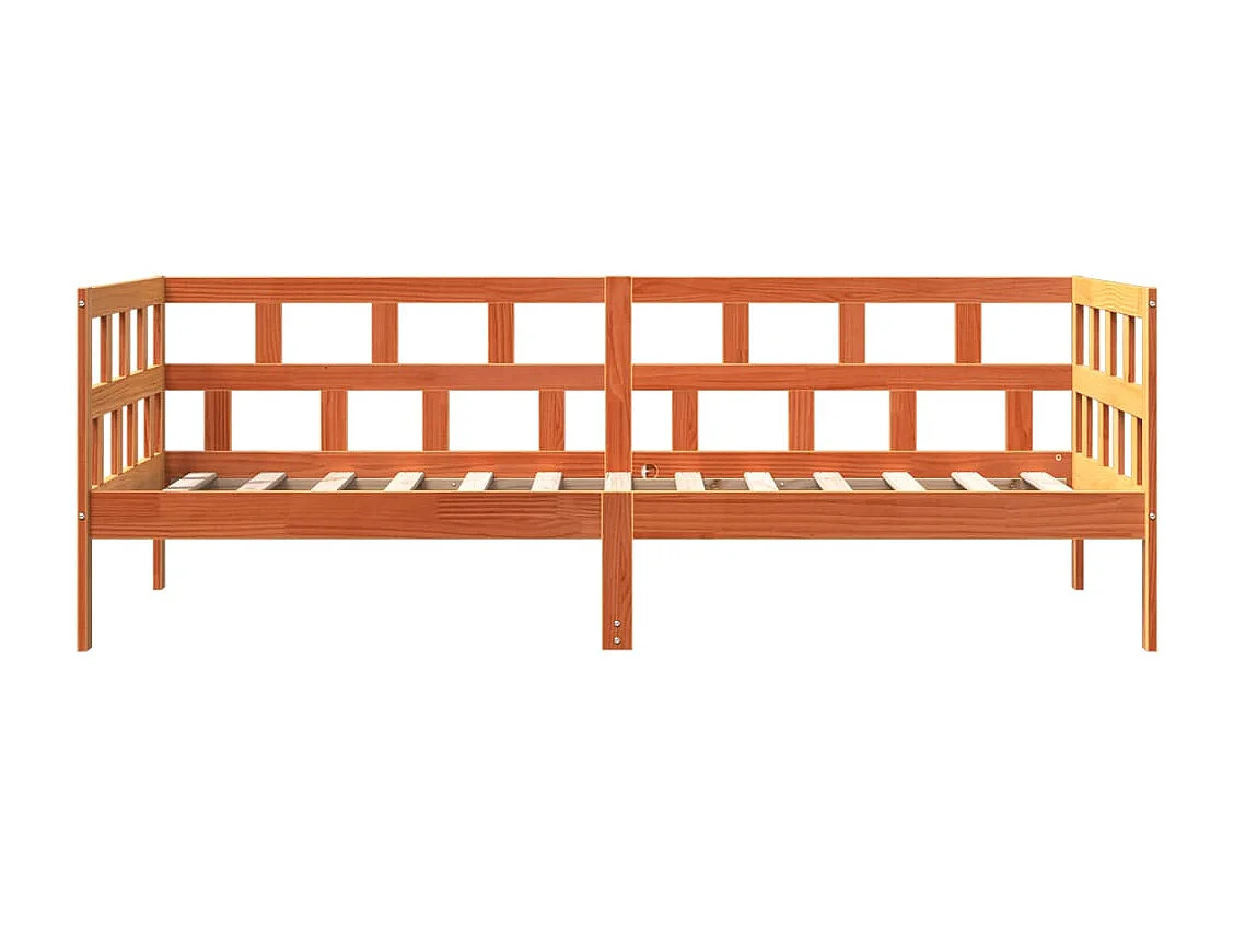 Sofá-cama sem colchão 90x200 cm pinho maciço castanho-mel