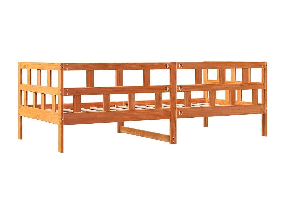 Sofá-cama sem colchão 90x200 cm pinho maciço castanho-mel