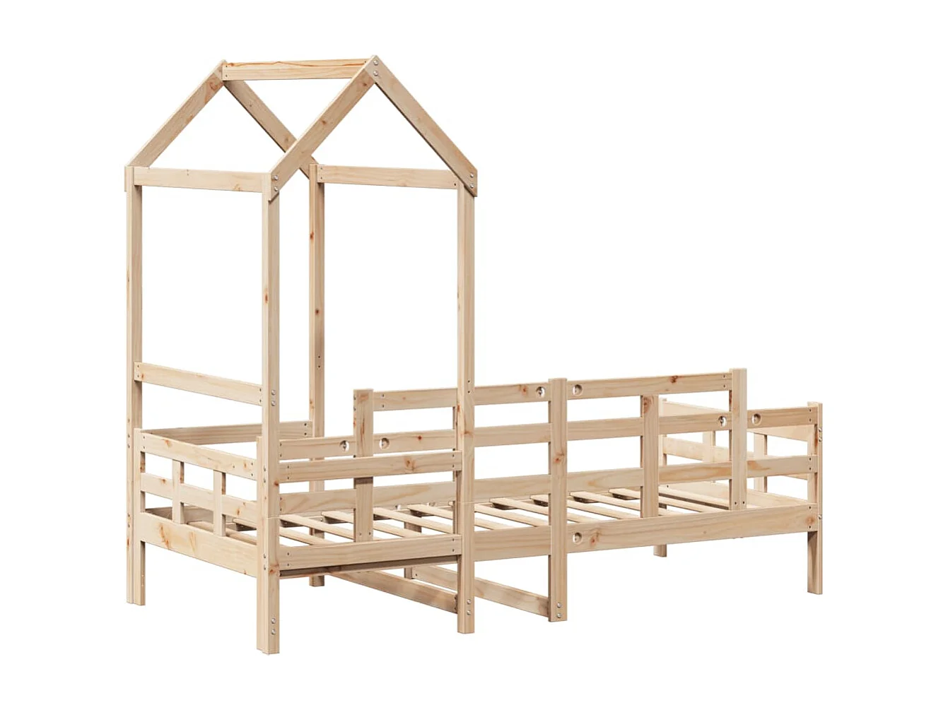 Lit de jour avec toit sans matelas 90x200 cm bois massif