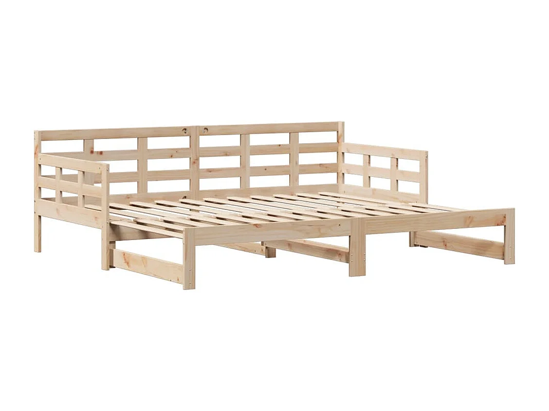 Lit de jour avec gigogne et tiroirs sans matelas 90x200 cm