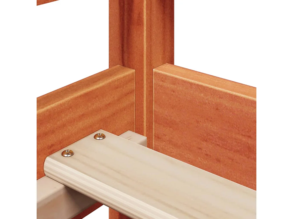 Dormeuse con Tetto Marrone Cera 80x200 cm Legno Massello Pino