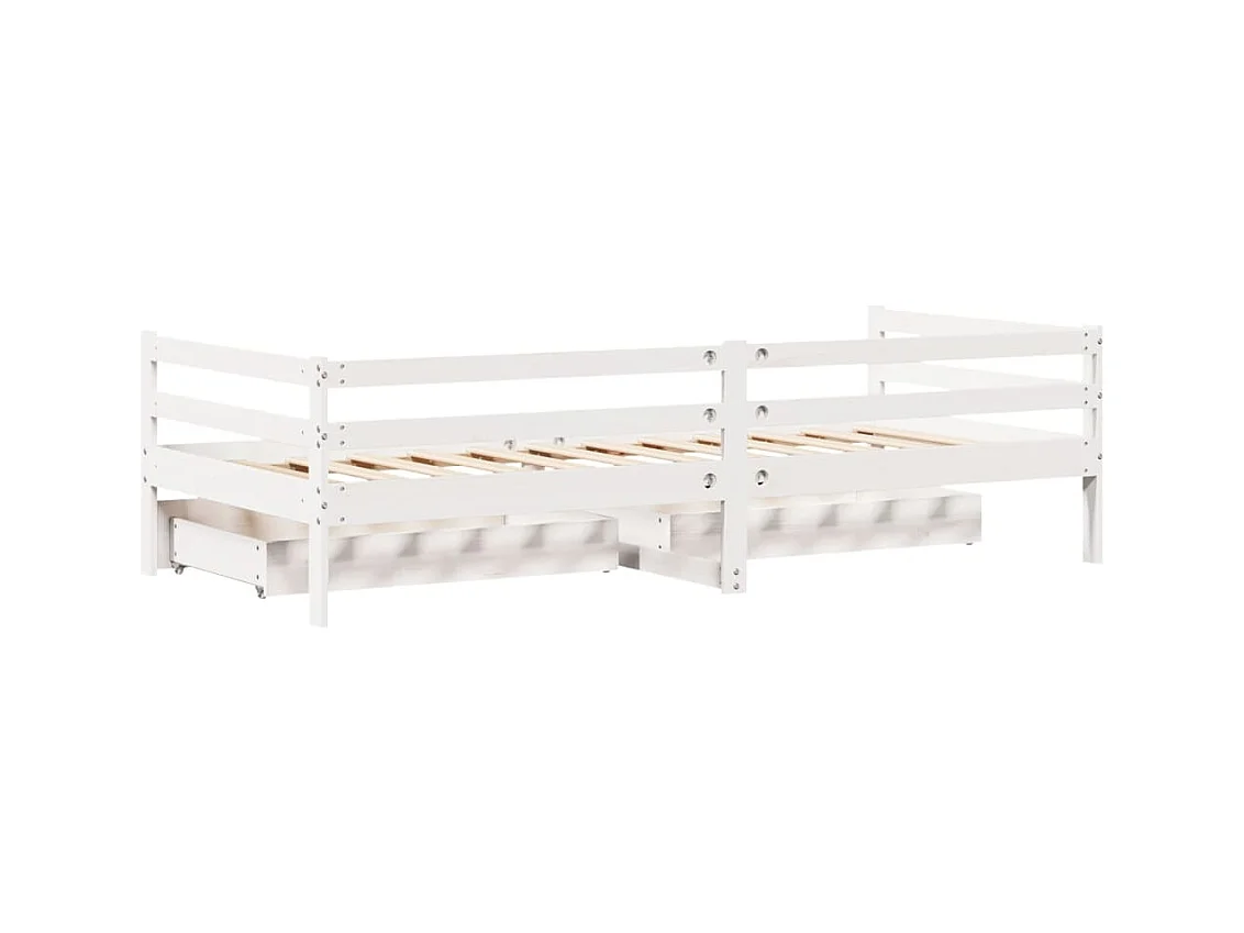 Lit de jour avec tiroirs sans matelas 90x200 cm bois massif