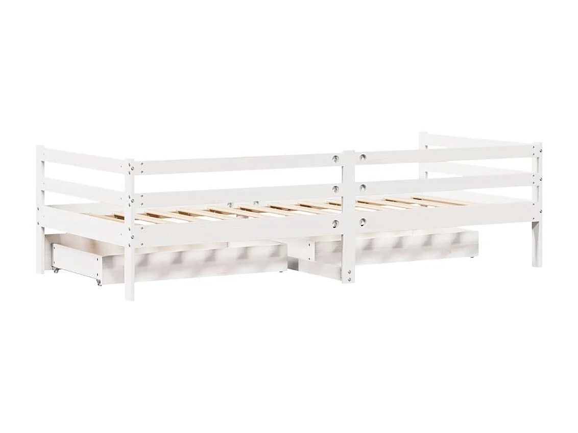 Lit de jour avec tiroirs sans matelas 90x200 cm bois massif