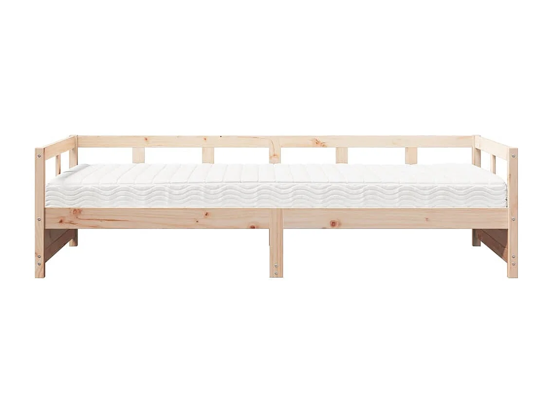Tagesbett mit Matratze 90x190 cm Massivholz Kiefer