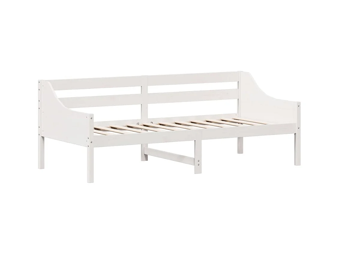 Dormeuse senza Materasso Bianca 90x200 cm Legno Massello Pino