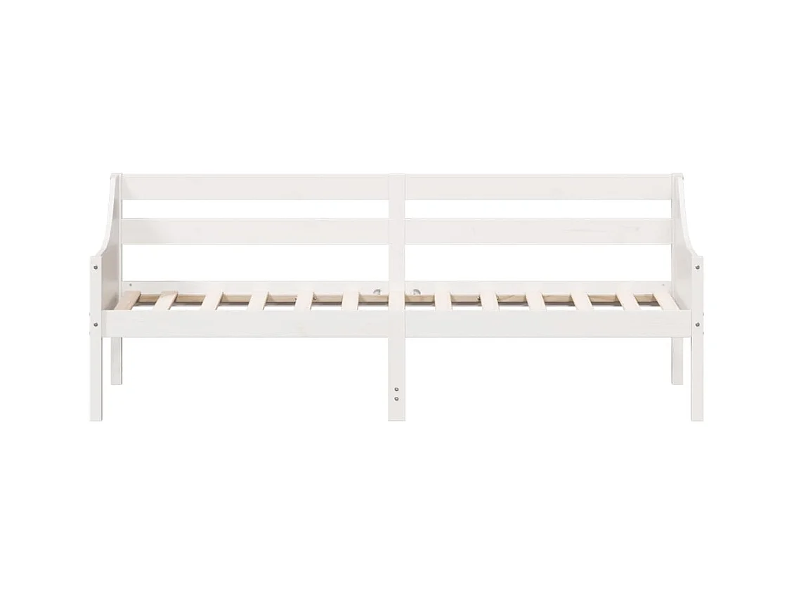 Dormeuse senza Materasso Bianca 90x200 cm Legno Massello Pino
