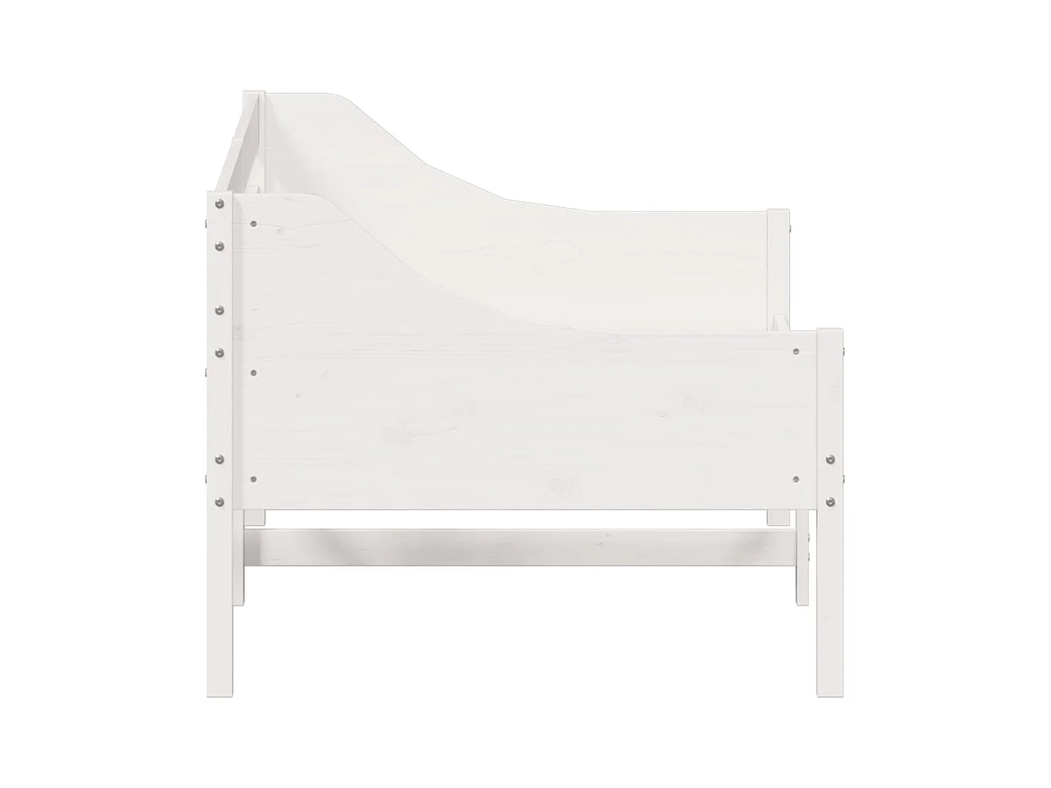 Dormeuse senza Materasso Bianca 90x200 cm Legno Massello Pino