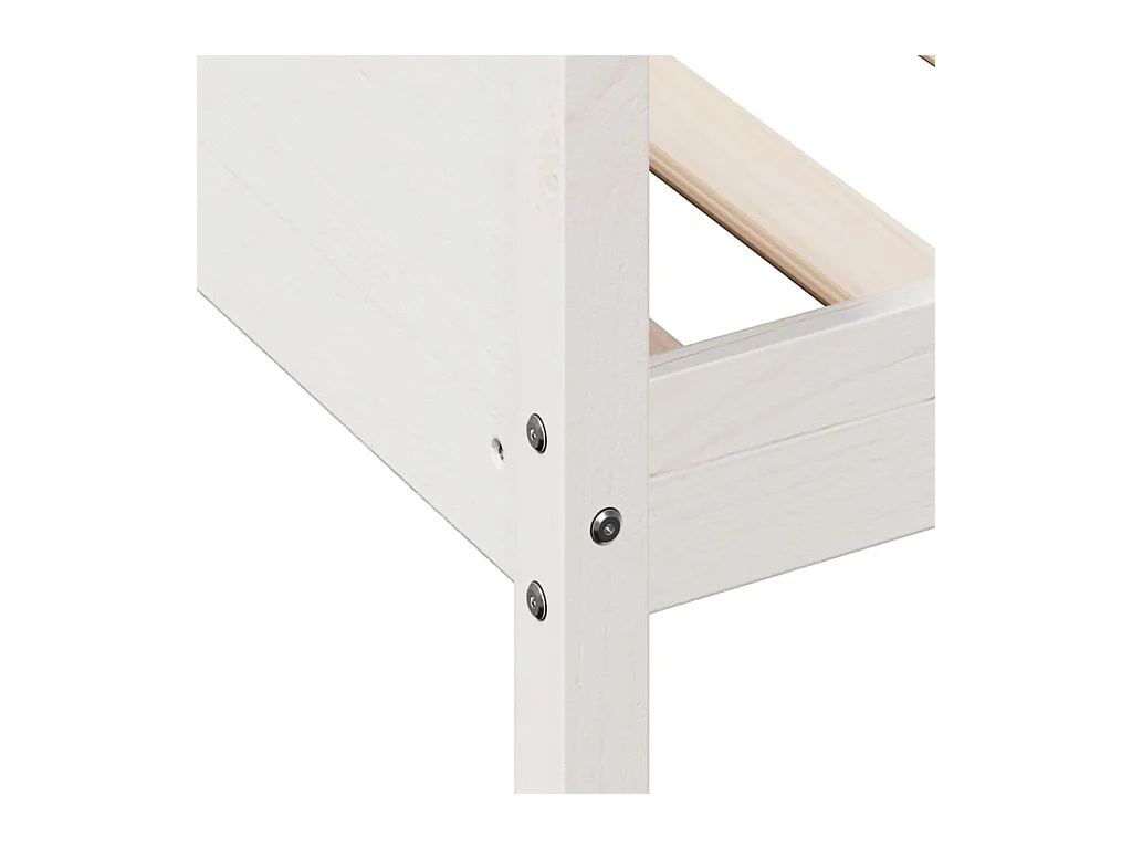 Dormeuse senza Materasso Bianca 90x200 cm Legno Massello Pino