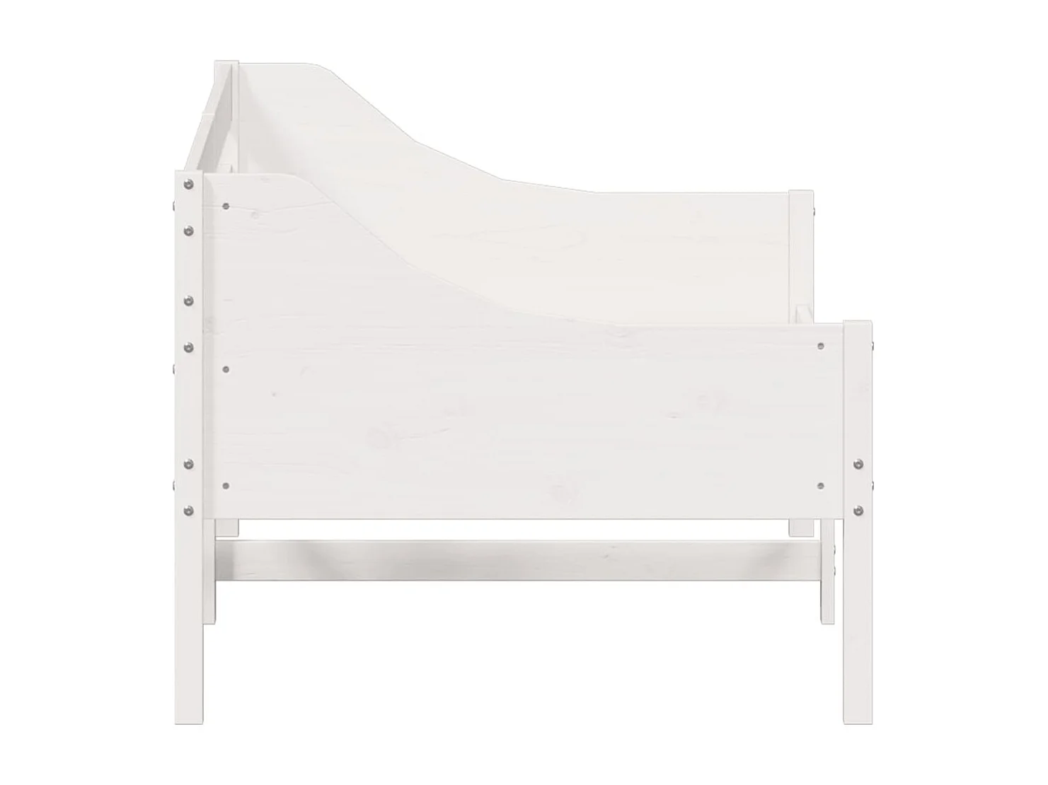 Sofá-cama sem colchão 90x200 cm madeira de pinho maciça branco