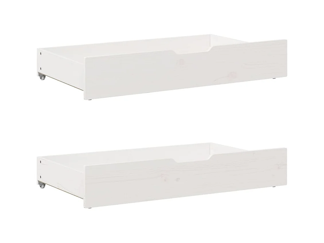 Sofá-cama c/ gavetas 90x190 cm madeira de pinho maciça branco