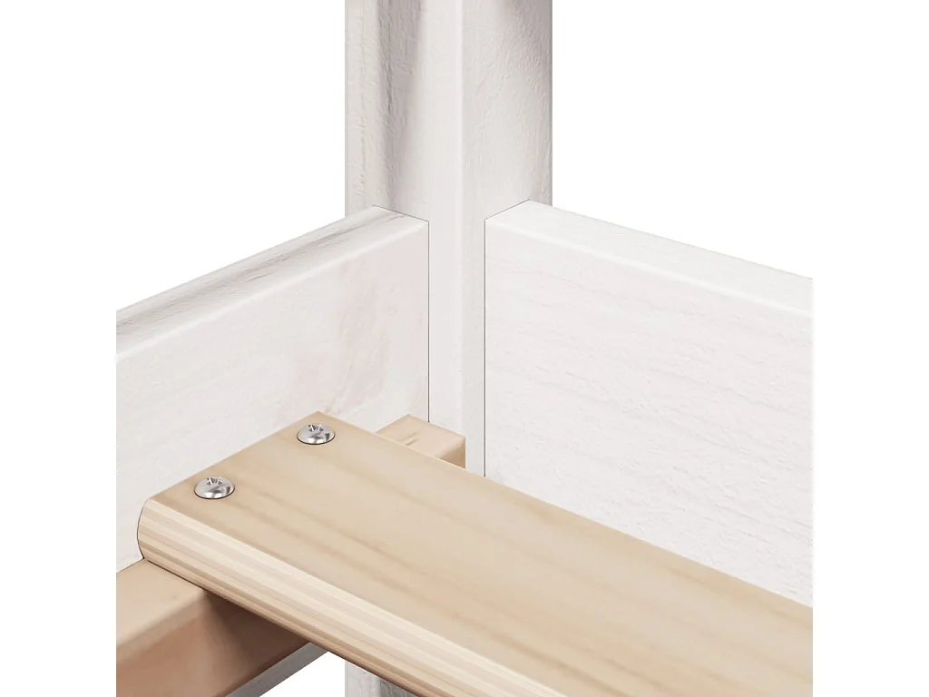 Lit de jour avec toit sans matelas blanc 90x190 cm bois massif