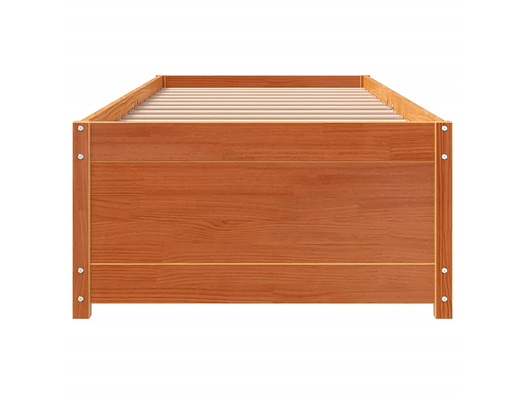 Lit de jour sans matelas cire marron 90x190 cm bois pin massif