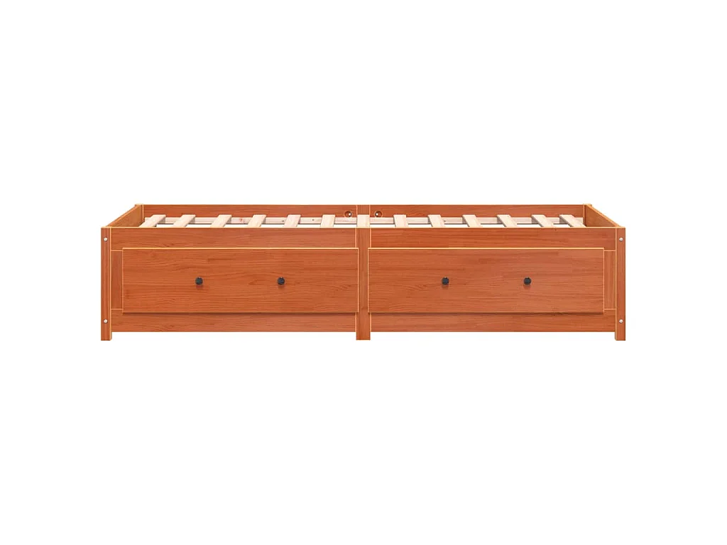 Lit de jour sans matelas cire marron 90x190 cm bois pin massif
