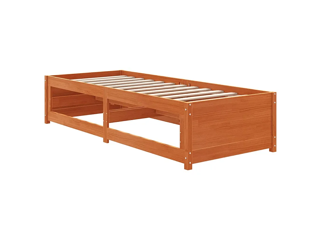 Lit de jour sans matelas cire marron 90x190 cm bois pin massif