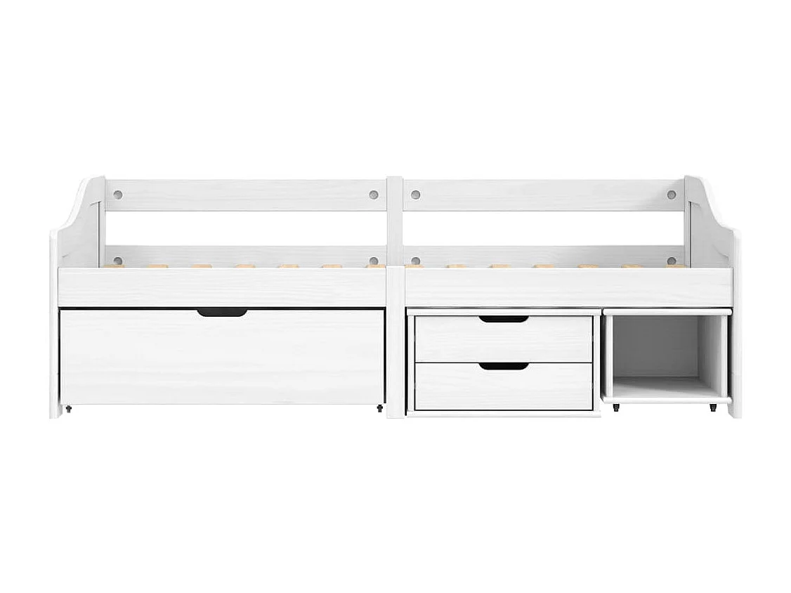 Lit de jour avec 3 tiroirs sans matelas IRUN blanc 90x200 cm