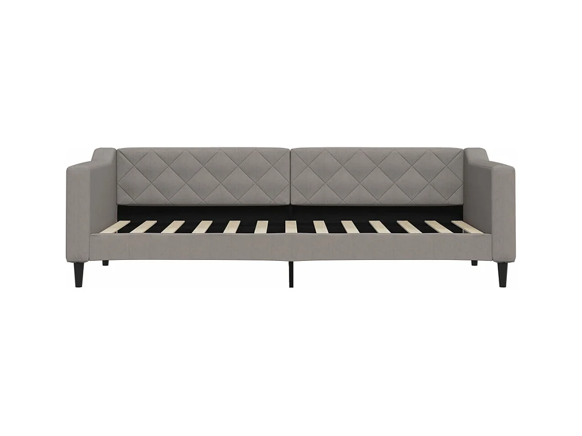 Slaapbank met onderschuifbed en lades 80x200 cm stof taupe