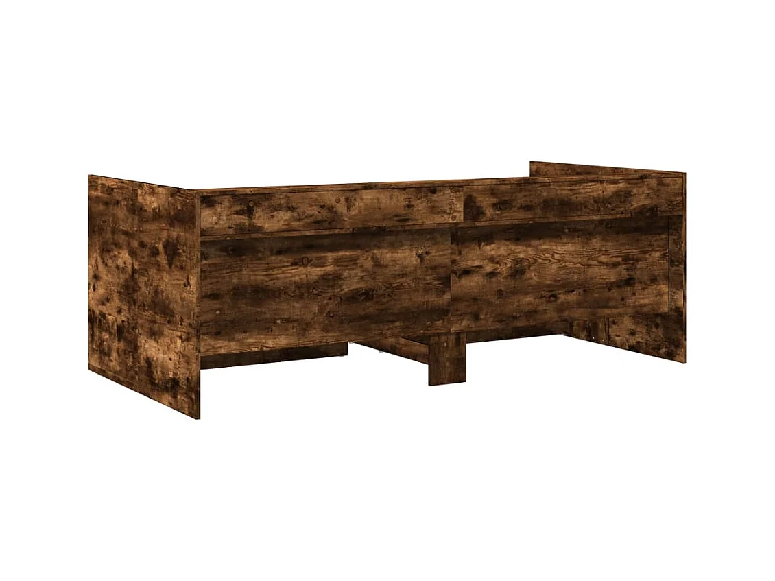 Lit de jour avec tiroirs sans matelas chêne fumé 90x200 cm