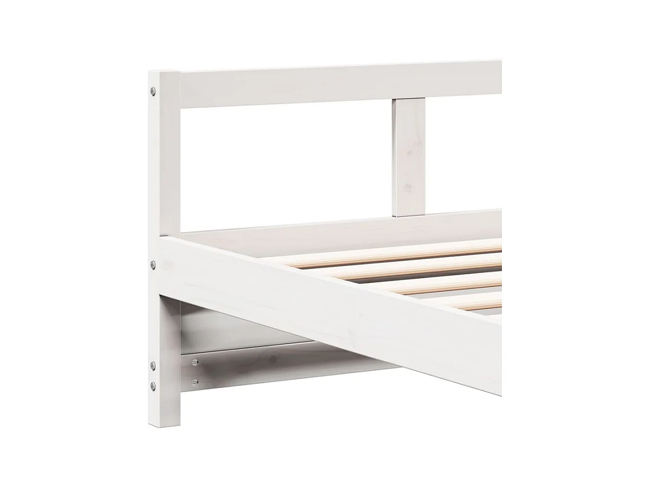 Lit de jour sans matelas blanc 80x200 cm bois de pin massif
