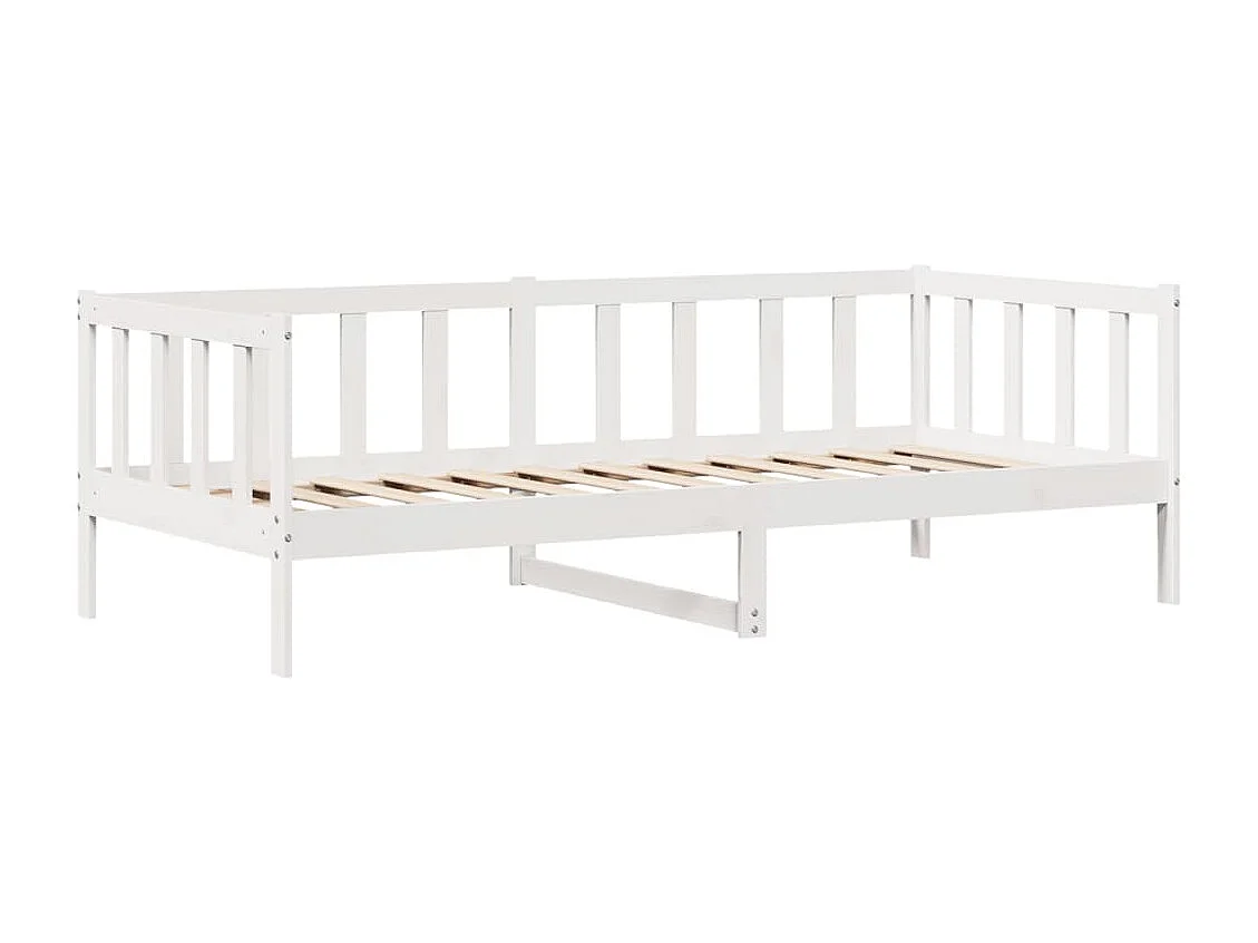 Sofá-cama c/ gavetas 90x200cm madeira de pinho maciça branco
