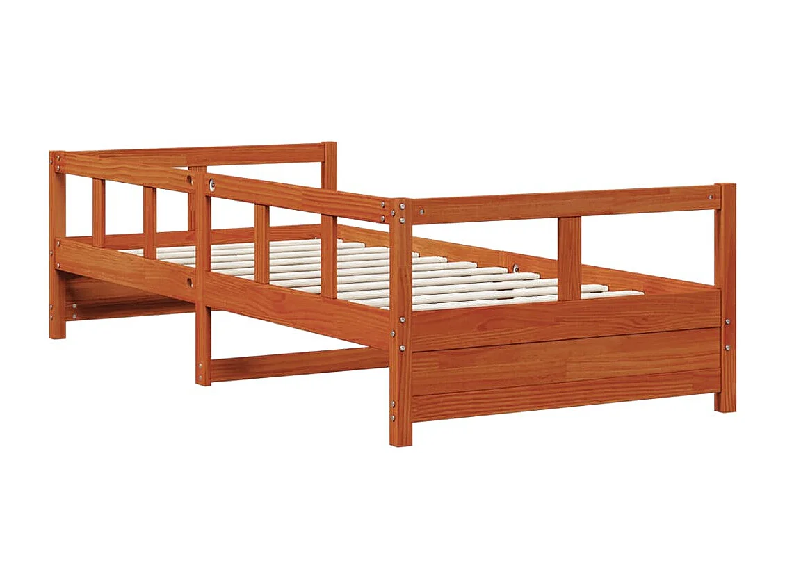 Lit de jour sans matelas cire marron 90x190 cm bois pin massif