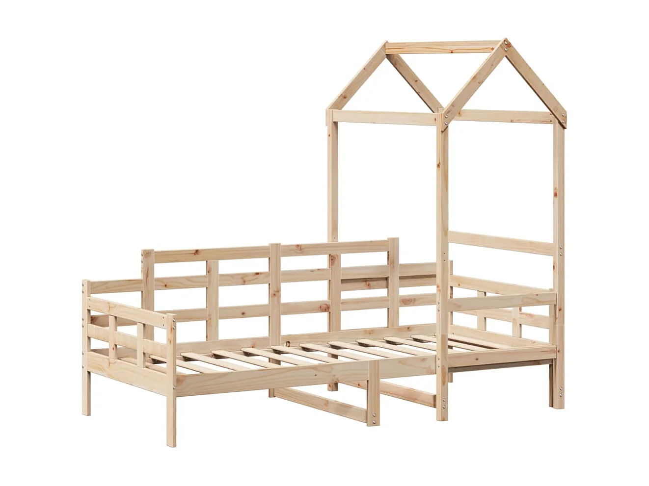 Lit de jour avec toit sans matelas 80x200 cm bois massif