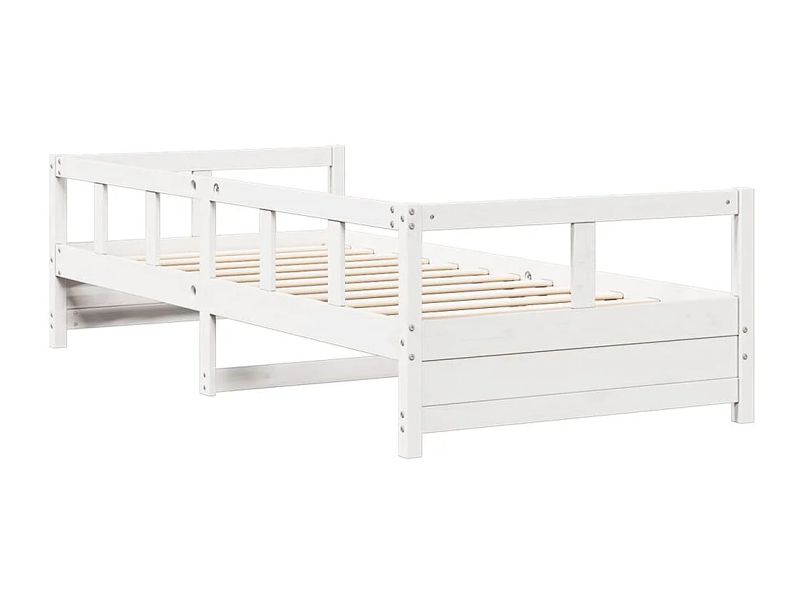 Lit de jour sans matelas blanc 90x190 cm bois de pin massif