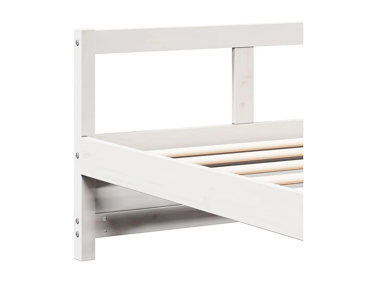 Lit de jour avec matelas blanc 90x190 cm bois de pin massif