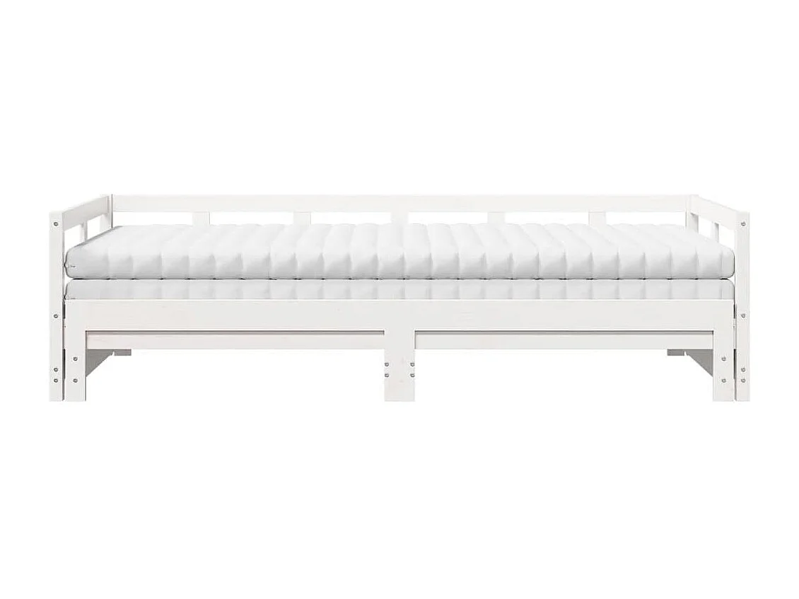 Lit de jour et lit gigogne et matelas 90x200 cm bois pin massif