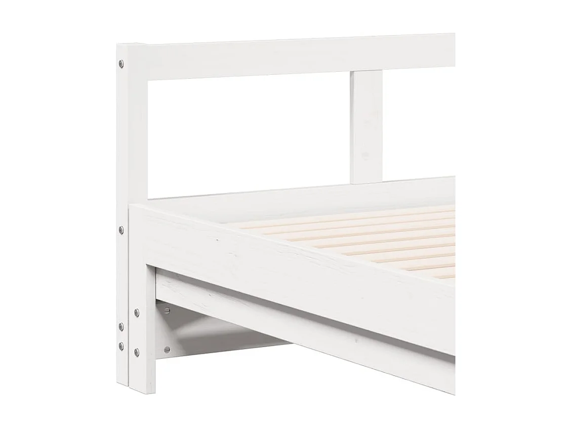 Lit de jour sans matelas blanc 90x190 cm bois de pin massif