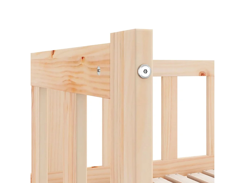 Divano Letto con Letto Estraibile 90x200cm Legno Massello Pino