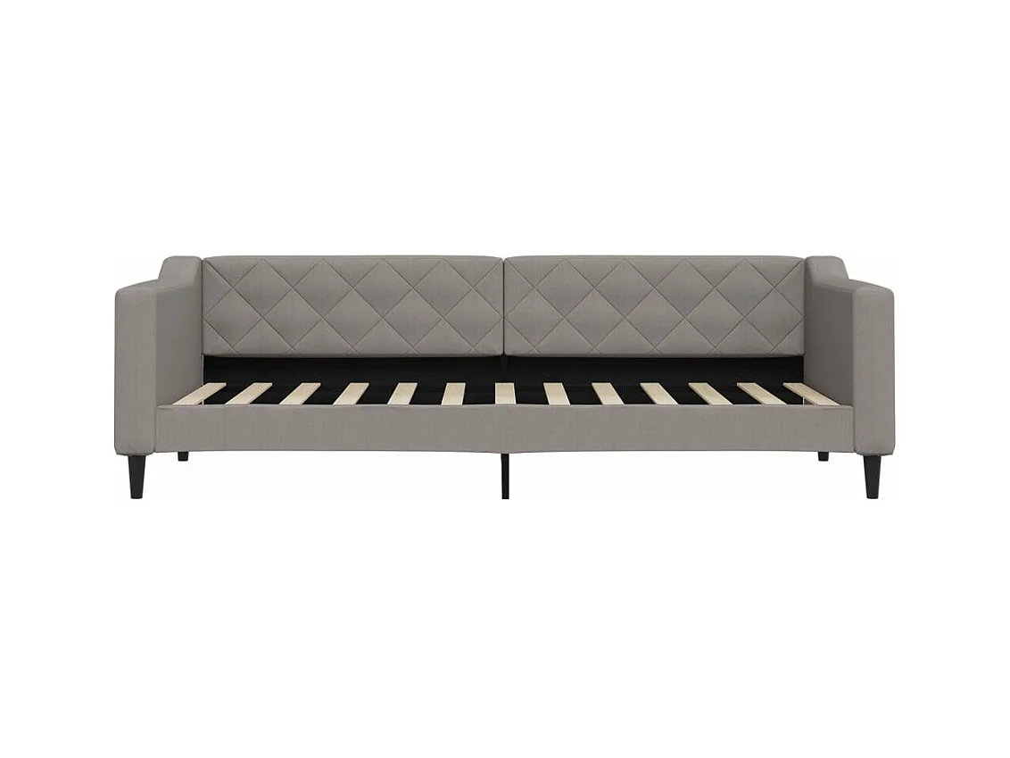 Slaapbank met onderschuifbed 80x200 cm stof taupe