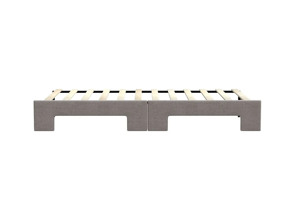 Slaapbank met onderschuifbed 80x200 cm stof taupe
